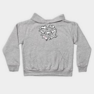 Funny Sleeping Greyhounds Kids Hoodie